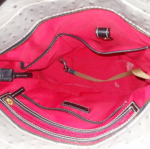 😻Dooney & Bourke Ostrich Small Lexington Tote - Picture 6 of 7